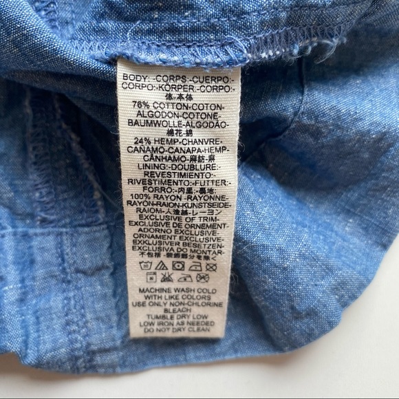 Free People Mini Chambray Dress Size 6 - Picture 8 of 11